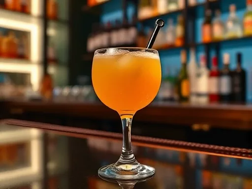 Absinthe Curacao Frappe - At a Bar