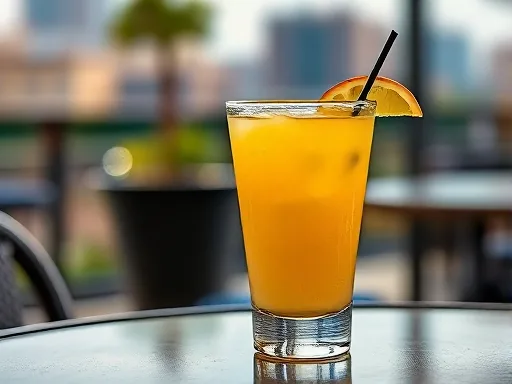Apple and Starfruit Juice - Outdoors