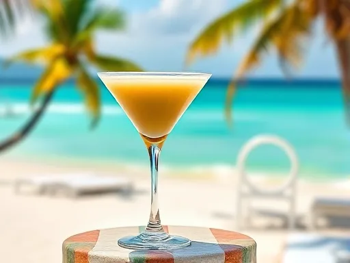 Banana Foster Martini - Outdoors
