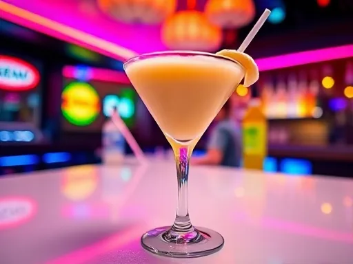 Banana Rum Frappe - At a Bar