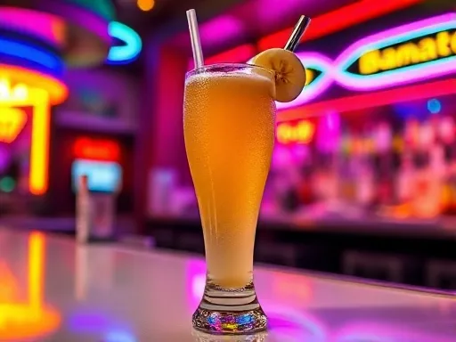 Banana Slices in Beer - At a Bar