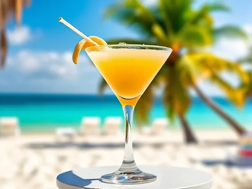 Banana Split Martini - Outdoors