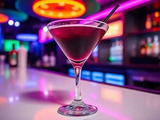 Berry Chocolate Martini - At a Bar