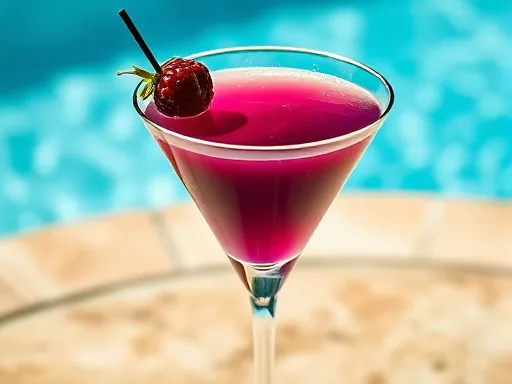 Berry Chocolate Martini - Outdoors