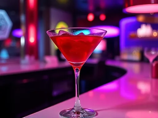 Berry Fusion Martini - At a Bar