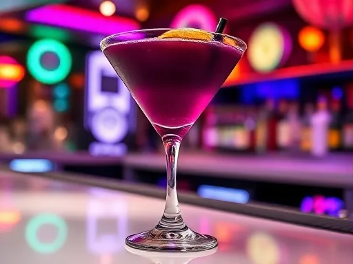 Blackberry Martini - At a Bar