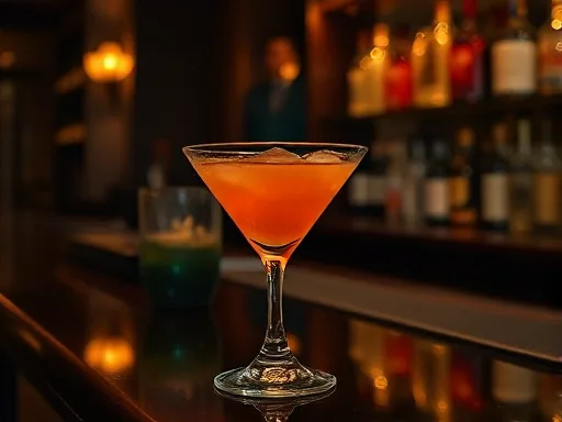 Blood and Sand Cocktail - At a Bar