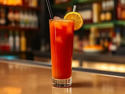Bloody Mary at a bar