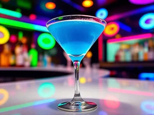 Blue Cosmopolitan - At a Bar