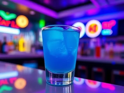 Blue Freezie - At a Bar