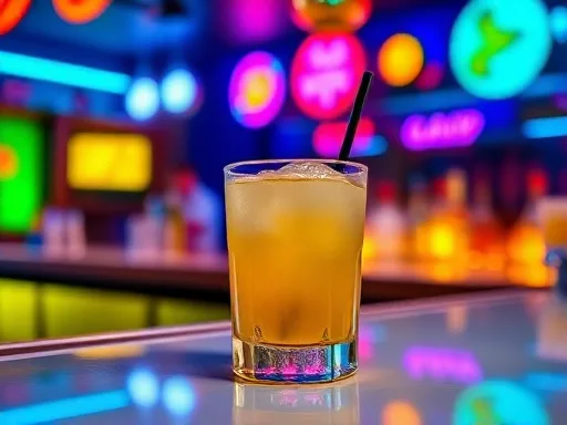 Blue Hawaiian Screw - At a Bar