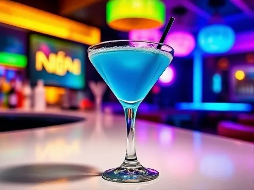 Blue Margarita at a bar