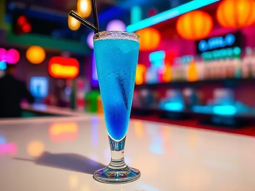 Blue Motorcycle - At a Bar