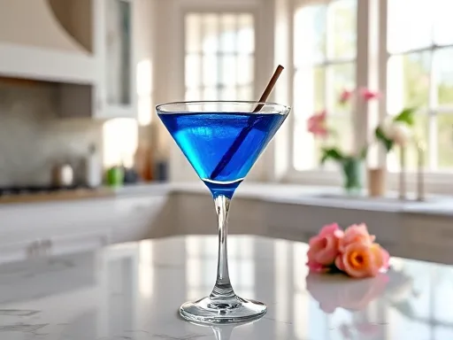 Blue-on-Blue Martini - At Home