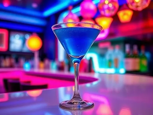 Blueberry Martini - At a Bar