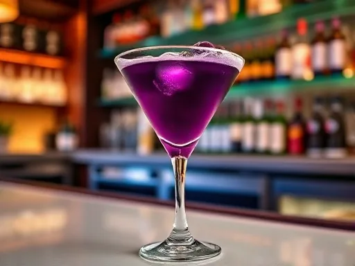 Blueberry Martini - At a Bar