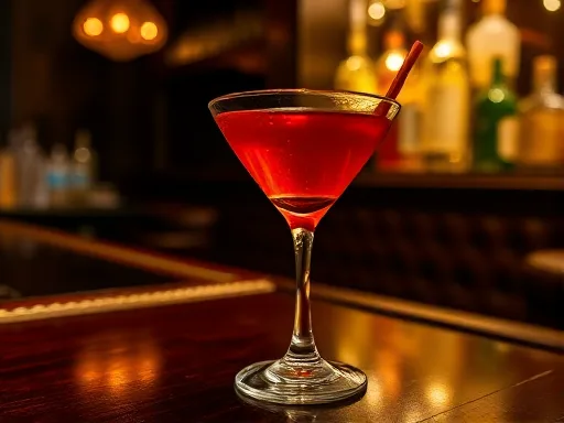 Brandy Vermouth Cocktail - At a Bar