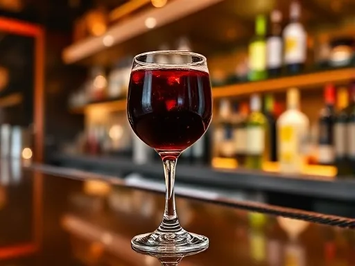 Burgundy Bubbler - At a Bar