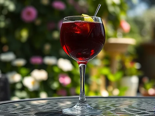 Burgundy Bubbler - Outdoors