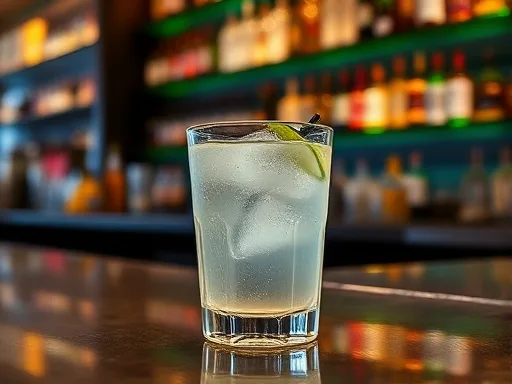 Caipirinha cocktail at a bar