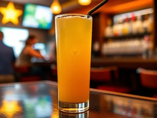Caribbean Bliss cocktail at a bar