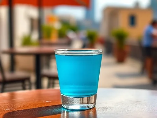 Caribbean Blue Jello Shots - Outdoors