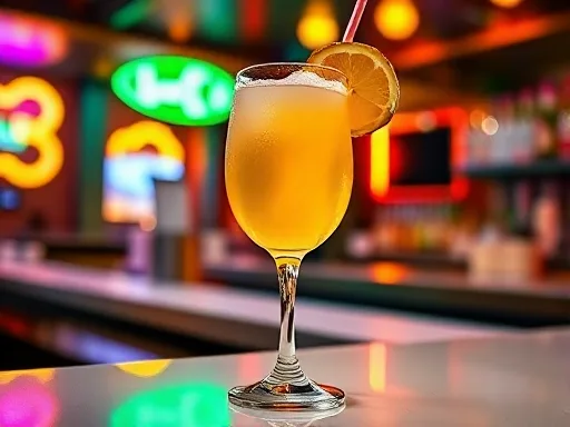 Champagne Pineapple Punch - At a Bar