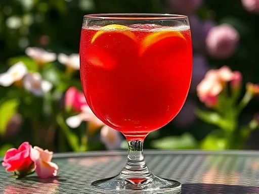 Champagne Rum Punch - Outdoors