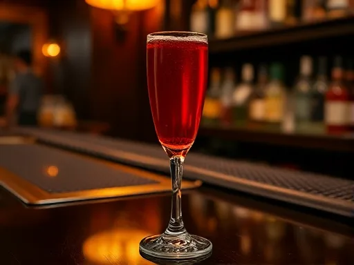 Cherry Champagne - At a Bar