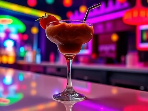 Chocolate Covered Strawberry Daiquiri - At a Bar