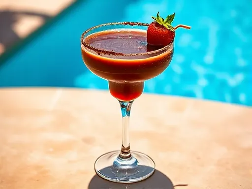 Chocolate Covered Strawberry Daiquiri - Outdoors