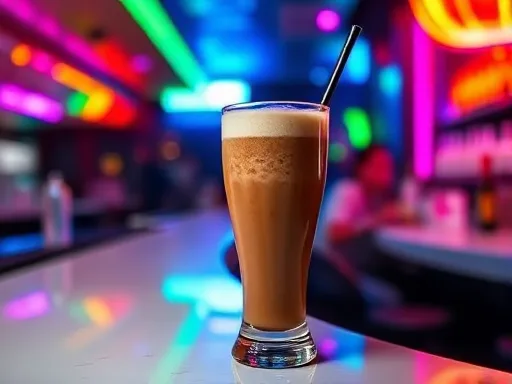 Chocolate Fudge Shake - At a Bar