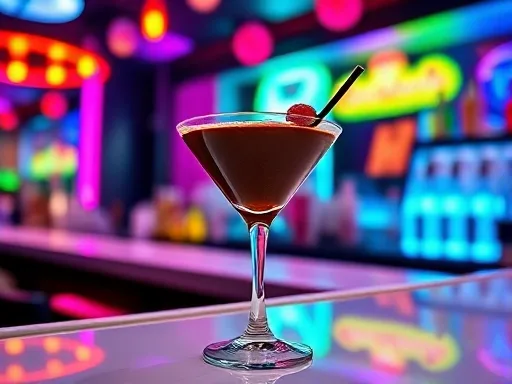 Chocolate Raspberry Martini - At a Bar