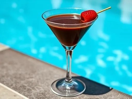 Chocolate Raspberry Martini - Outdoors