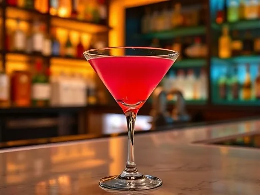 Clover Club Cocktail - At a Bar