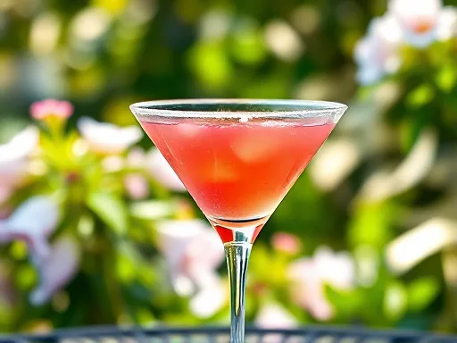 Clover Club Cocktail outdoors