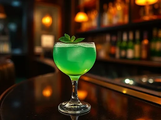 Cognac Mint Frappe - At a Bar