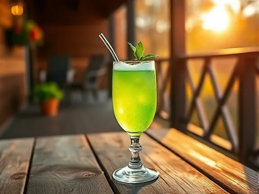 Cognac Mint Frappe - Outdoors