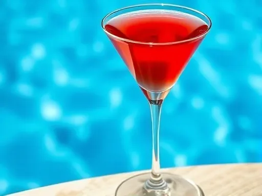 Cranberry Juice Cocktail outdoors