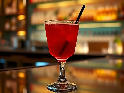 Cranberry Vodka Slush - At a Bar