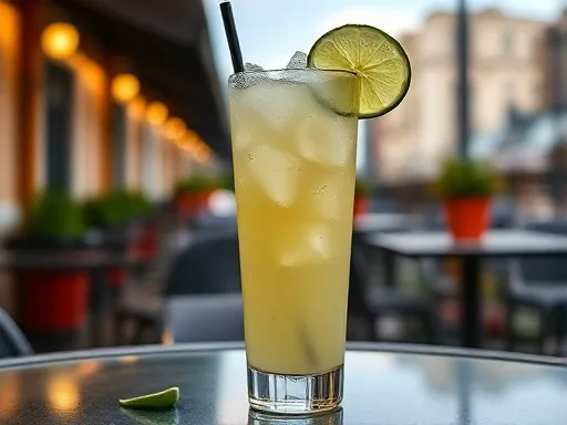 Cuba Libre cocktail outdoors
