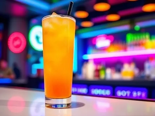 Currant Fuzzy Navel - At a Bar