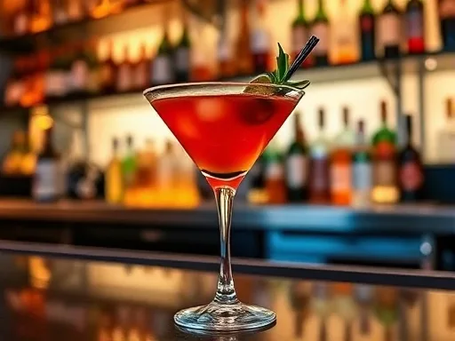 Dirty Bloody Martini - At a Bar