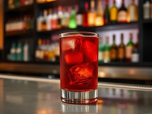 Dry Negroni Cocktail - At a Bar