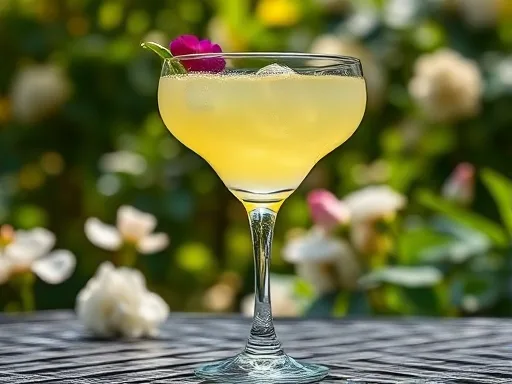 Elderflower Martini - Outdoors
