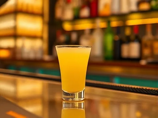 Flaming Lemon Drop - At a Bar