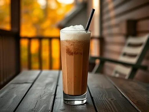 Frozen Irish Coffee - Outdoors