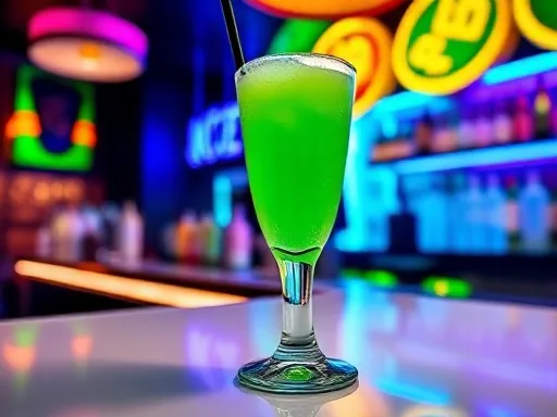 Frozen Midori Sour - At a Bar