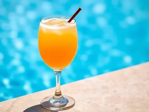 Frozen Peach Daiquiri - Outdoors