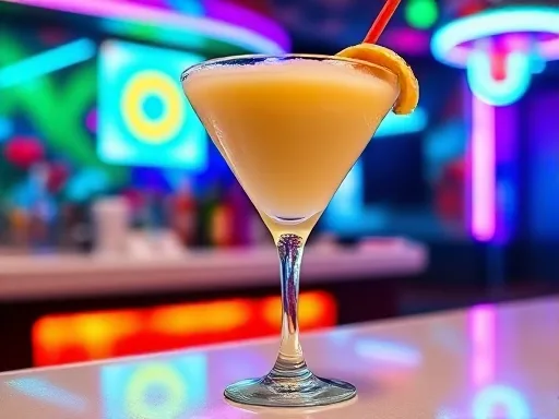 Frozen Strawberry Banana Colada - At a Bar